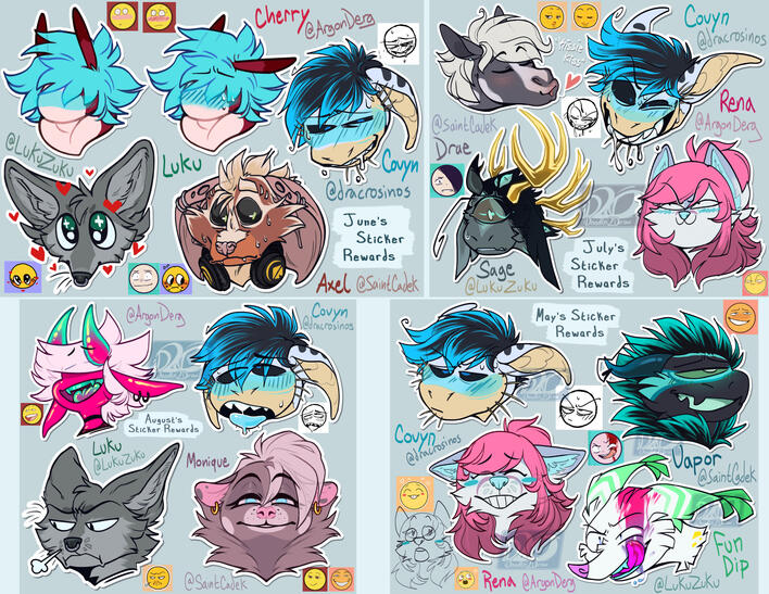 monthly reward stickers!