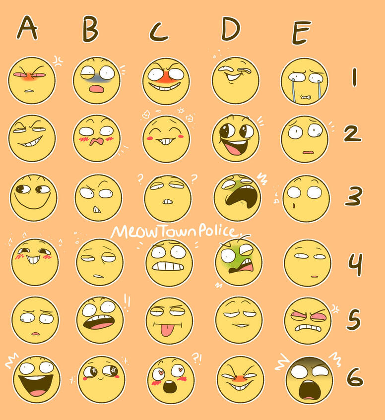 [2] Emoji Meme sheet prt 2 by MeowTownPolice