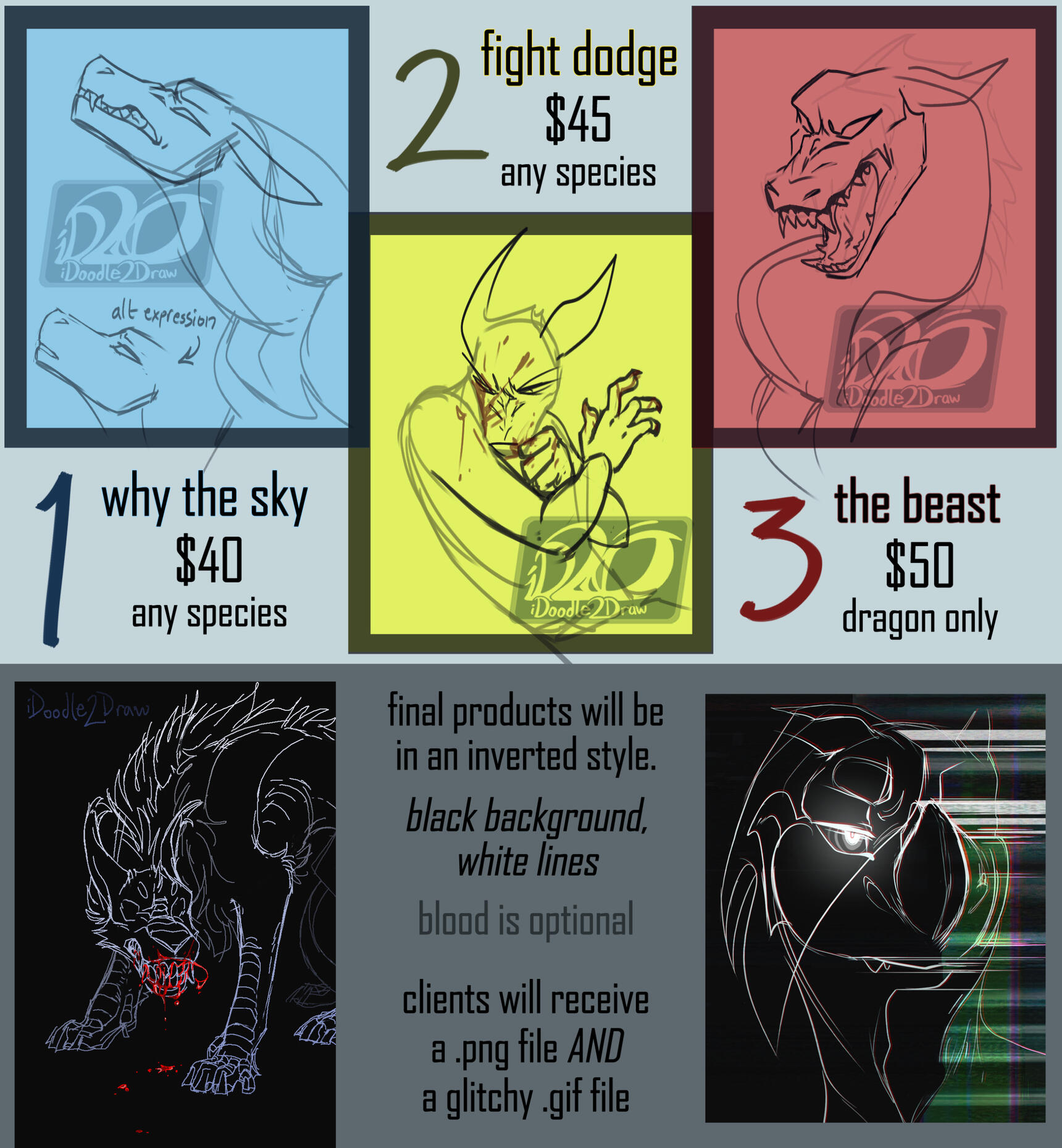 Negative Glitch - commission info page